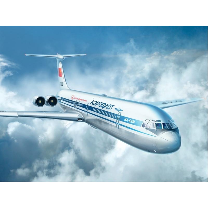 ICM 1:144 Ilyushin-62M Svt. Psngr Aircraft