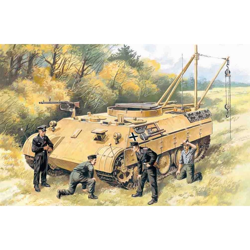 ICM 1:35 Bergepanther W/Ger.Tank Crew(4)