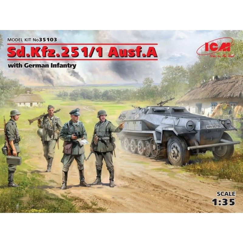 ICM 1:35 Sd.Kfz.251/1 Ausf.A W/Ger. Infantry