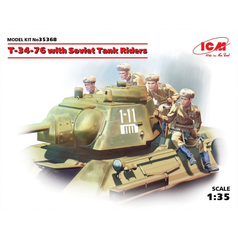ICM 1:35 T-34-76 W/ Svt. Tank Riders