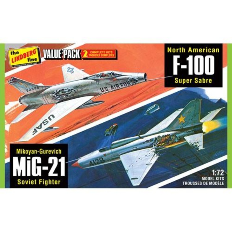 Lindberg 1/72 2 Pack Vietnam Era F-1 *