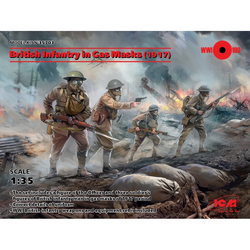 ICM 1:35 B.Infantry In Gas Masks (1917)-4