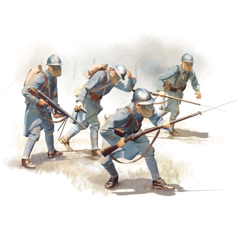 ICM 1:35 F.Infntry In Gas Masks (1918) (4)