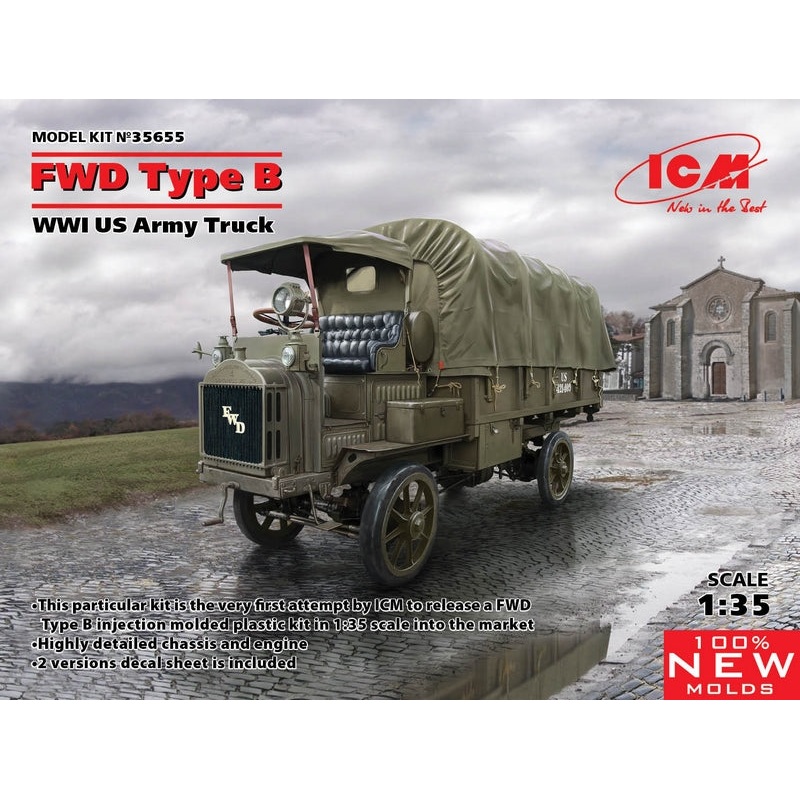 ICM 1:35 Fwd Type B Wwi Us Army Truck