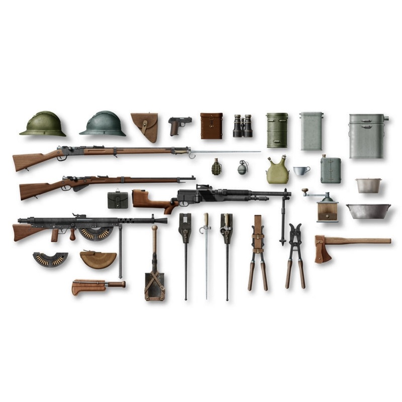 ICM 1:35 Wwi French Infantry Weapon&Equip.