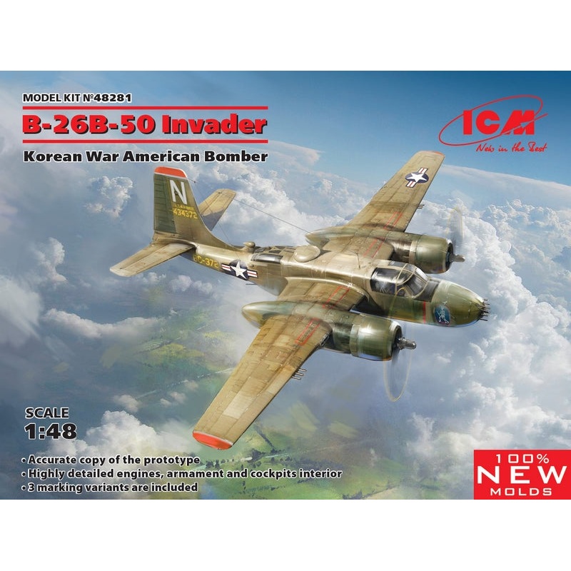 ICM 1:48 B-26B-50 Invader Korean War U.S. Bomber