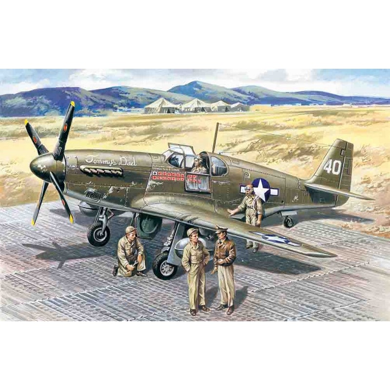 ICM 1:48 Mustang P-51B W/ Usaaf Pilots&G.P
