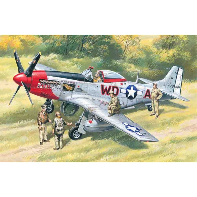 ICM 1:48 Mustang P-51D W/ Usaaf Pilots&G.P
