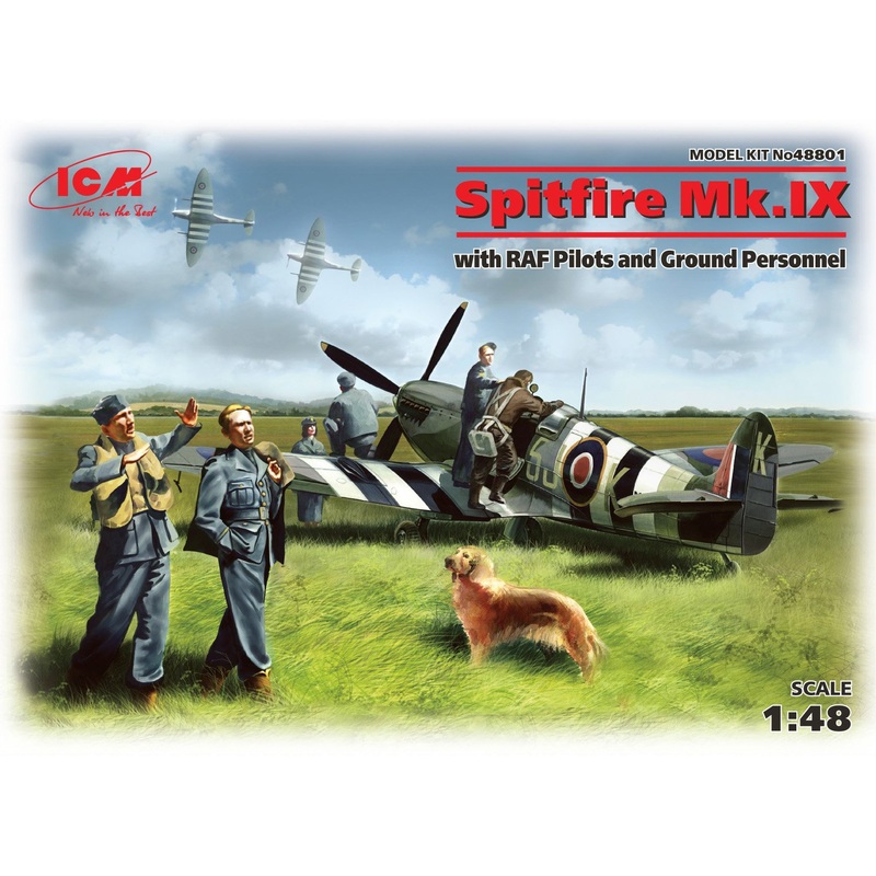 ICM 1:48 Spitfire Mk.Ix W/ Raf Pilots&G.P