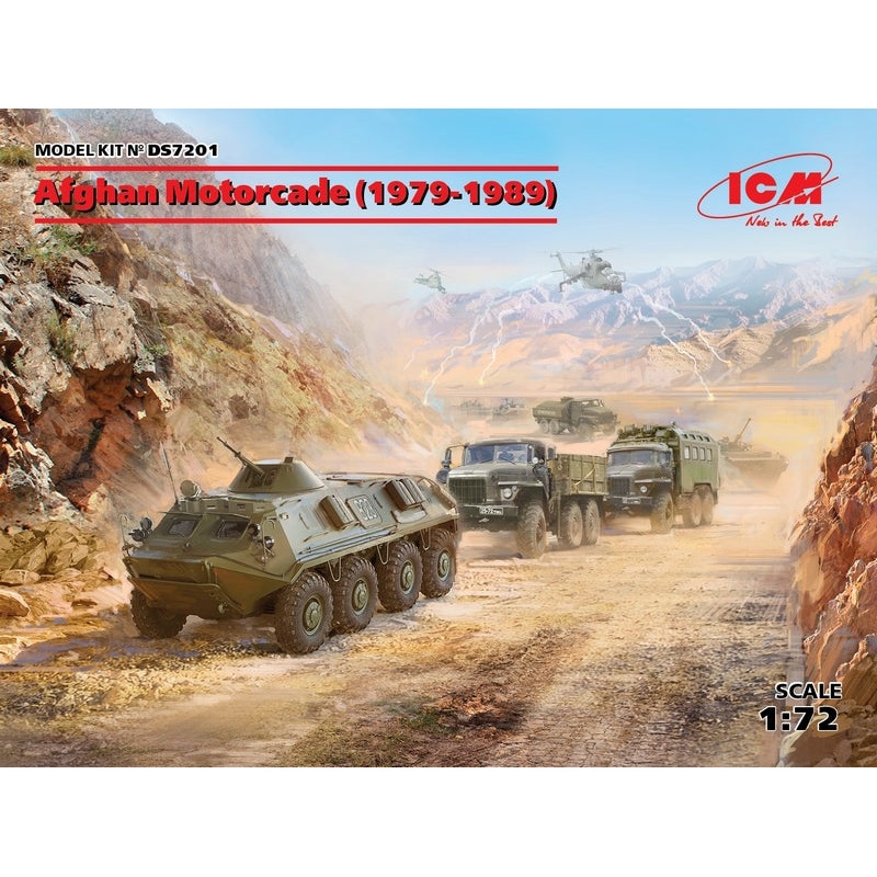 ICM 1:72 Afghan Motorcade (1979-1989) Ural75D 375A ATZ5375 BTR60PB