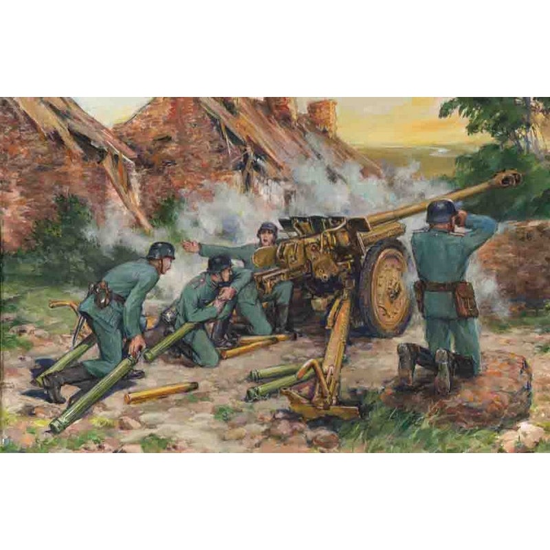 ICM 1:35 7 62 Cm Pak 36(R) W/Ger. Crew (4)