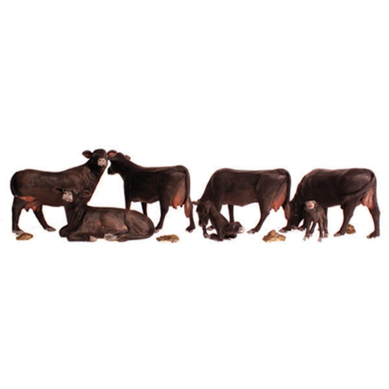Woodland Scenics N Black Angus Cows