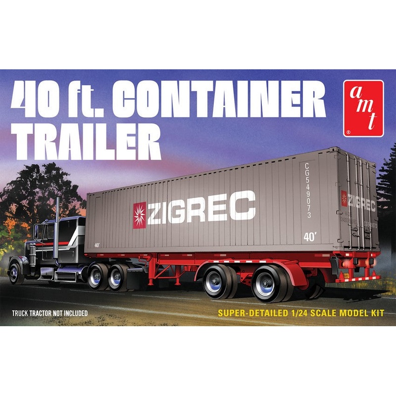 AMT 1:24 40′ Semi Container Trailer