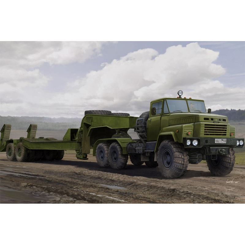Hobbyboss 1:35 Russian KrAZ-260B Tractorwith MAZ/ChMZAP-5247G Trailer