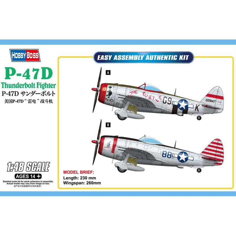 Hobbyboss 1:48 P-47D Thunderbolt Fighter