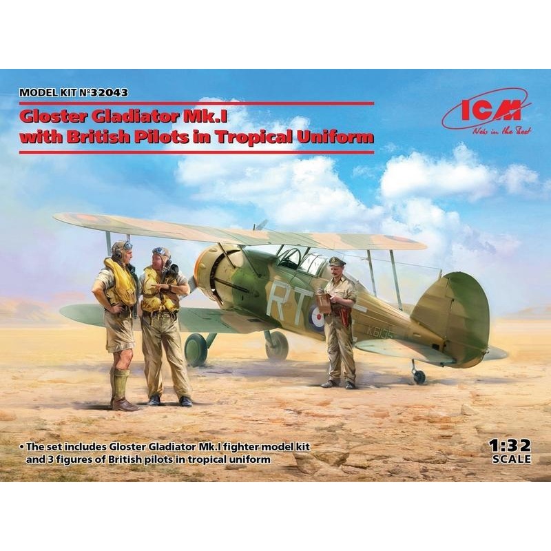 ICM 1:32 Gloster Gladiator Mki With British