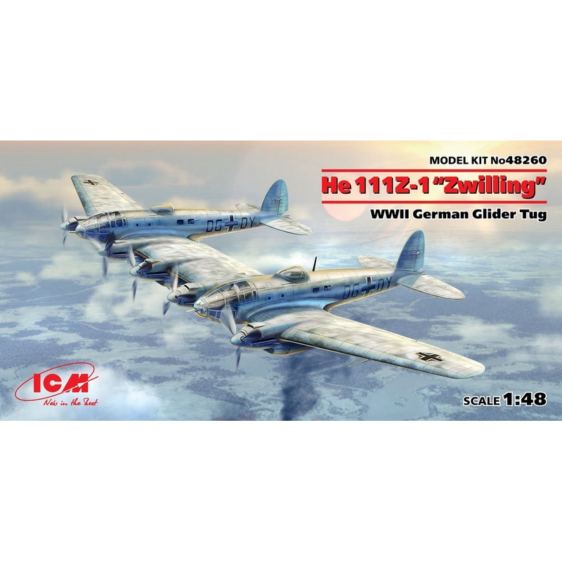 ICM 1:48 He 111Z-1 Zwilling WWII GermanGlider Tug