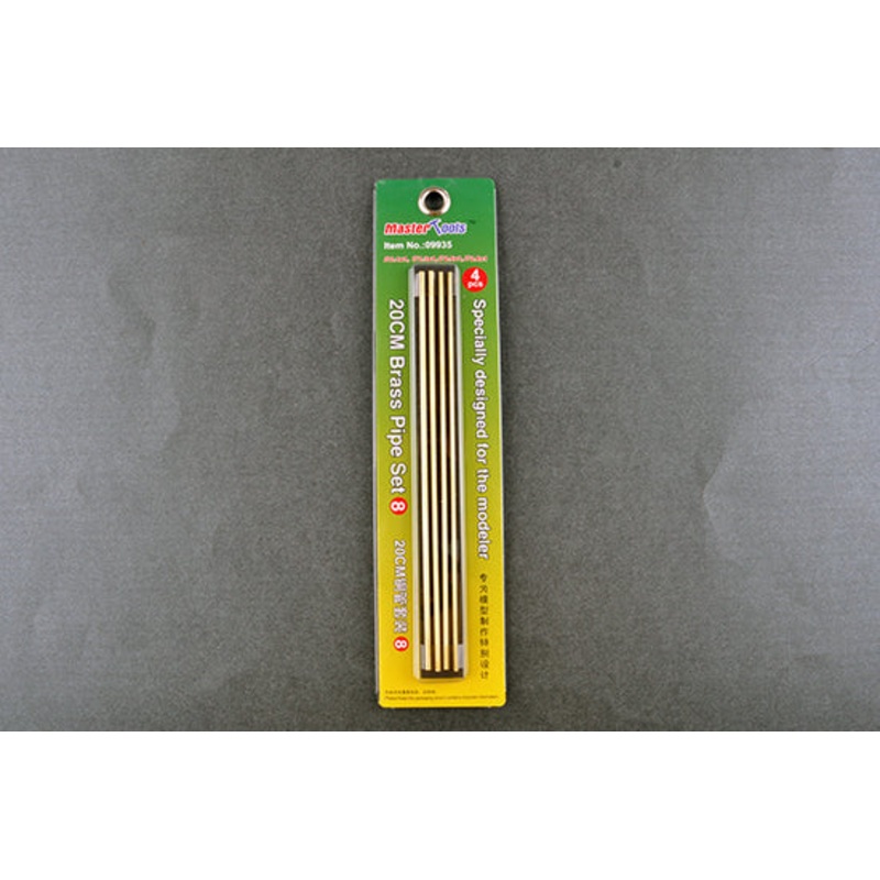 Master Tools 20cm Brass Pipe Set 8, 4pcs2.1, 2.3, 2.5, 2.8mm x 200mm