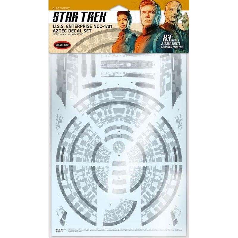 Polar Lights 1:1000 Star Trek DiscoveryUSS Enterprise Decal Set
