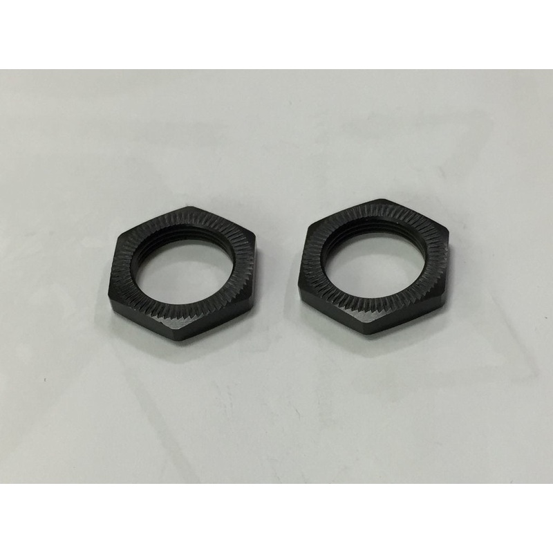 Cen Racing Wheel Hex Nuts 23mm(2pcs,Ribbed,Matte Black)