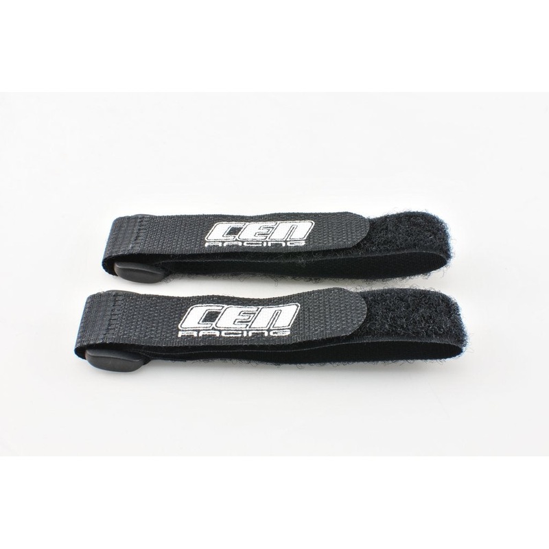 Cen Racing Battery Straps (Black, Pair)
