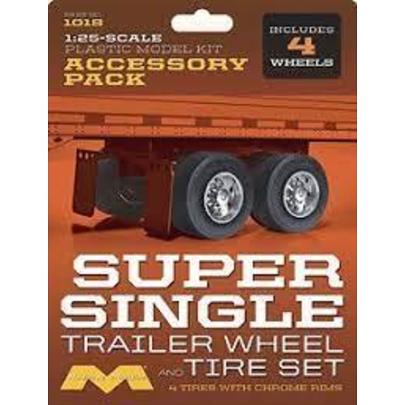 Moebius 1:25 Super Single Trailer Wheel& Tire Set