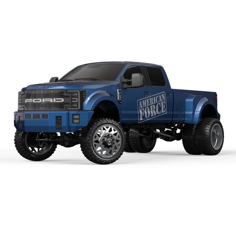 CEN 1/10 Ford F450 SD Custom Truck RTR Blue, Upgraded: Redcat T/X
