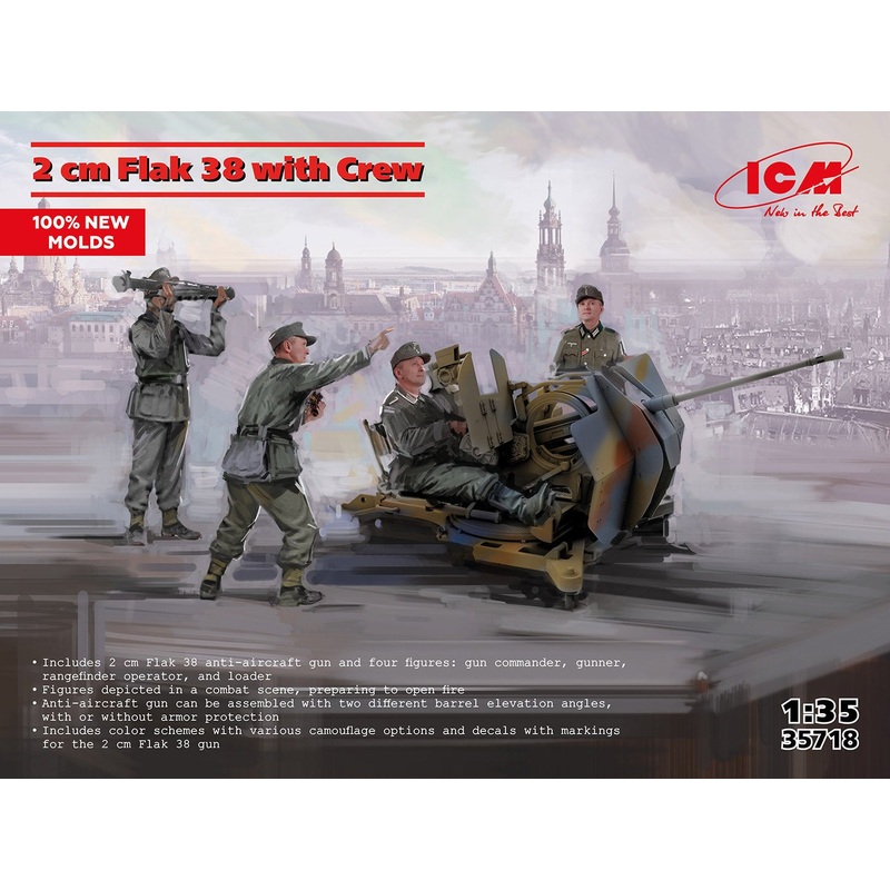 ICM 1:35 2cm Flak 38 with Crew