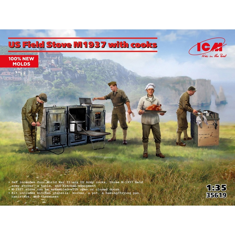 ICM 1:35 US Field Stove M-1937 with cooks