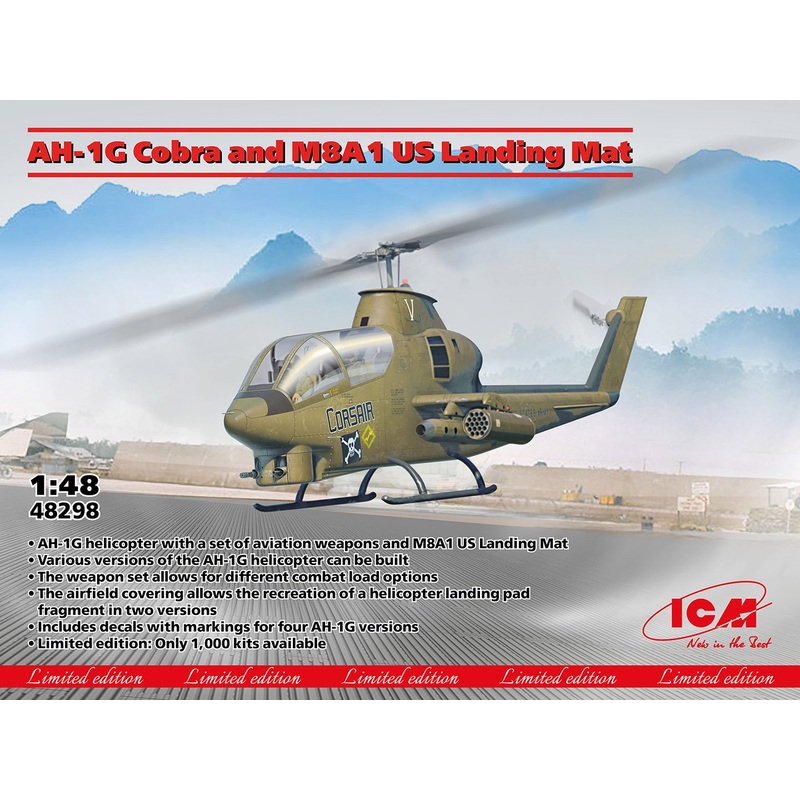ICM 1:48 AH1G Cobra and M8A1 Landing Mat