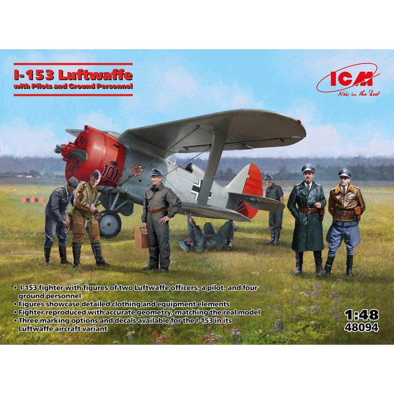 ICM 1:48 I153 Luftwaffe with Figures