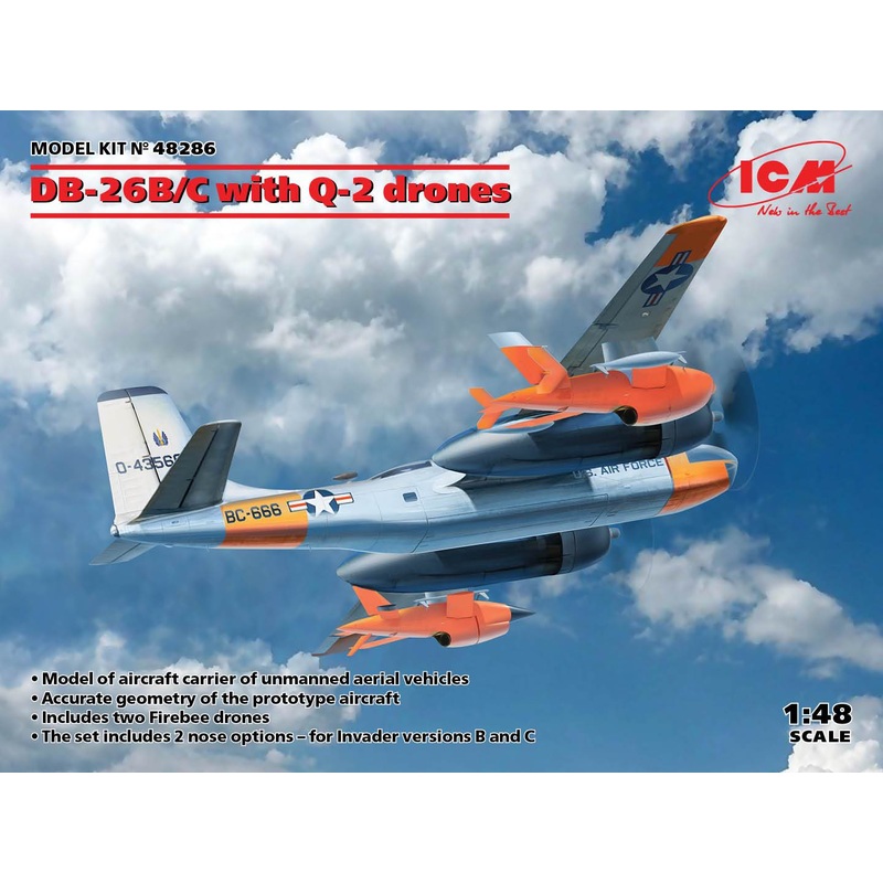 ICM 1:48 DB-26B/C with Q-2A Firebee Drones