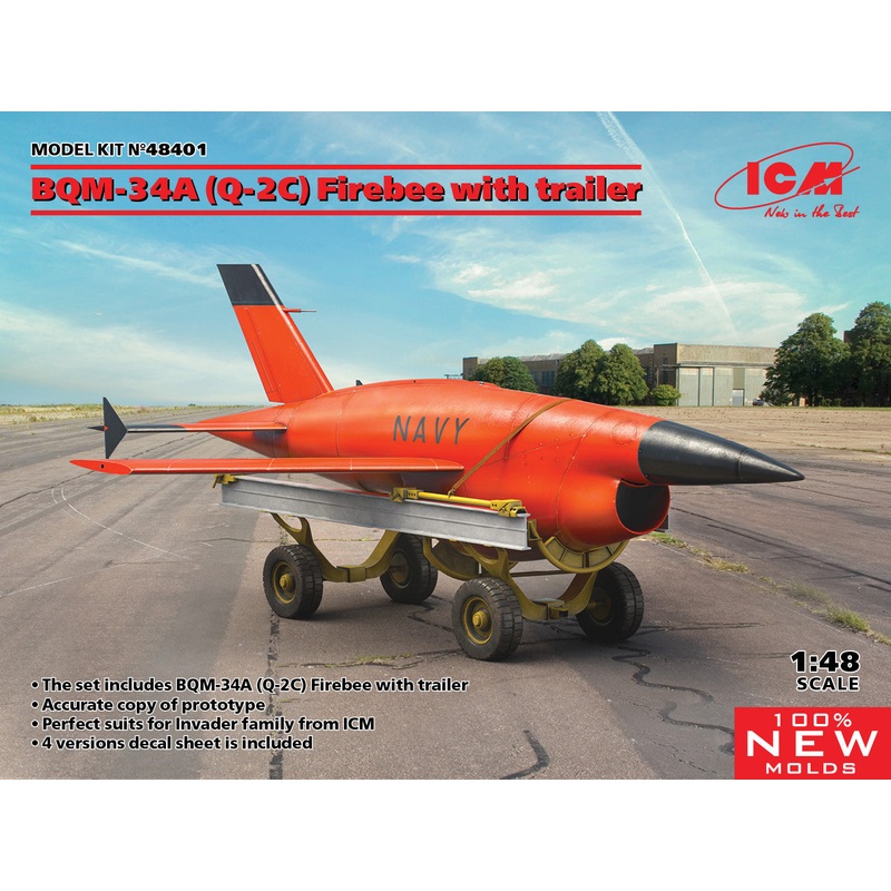 ICM 1:48 Q-2C Firebee with Trailer
