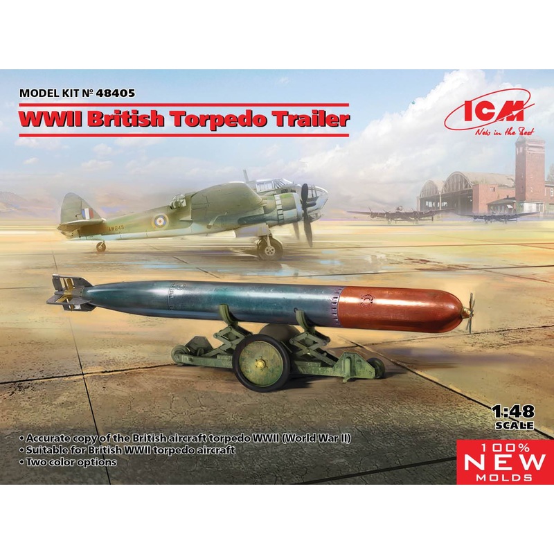 ICM 1:48 WWII British Torpedo Trailer