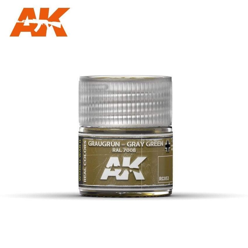 AK Interactive Real Colours Graugrn-Gray Green RAL 7008 10ml