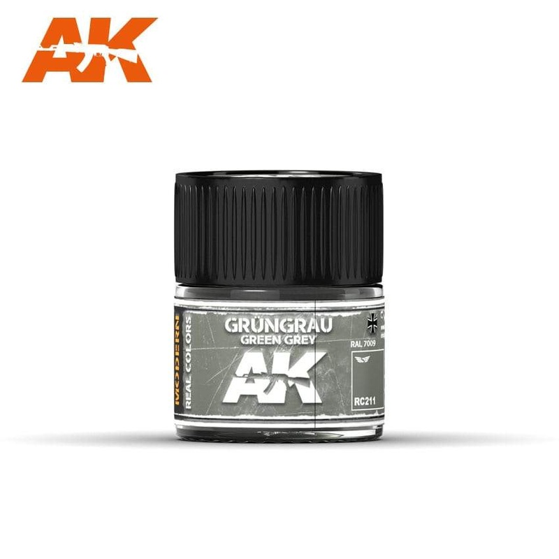 AK Interactive Real Colours Grngrau-Green Grey RAL 7009 (Modern) 10ml
