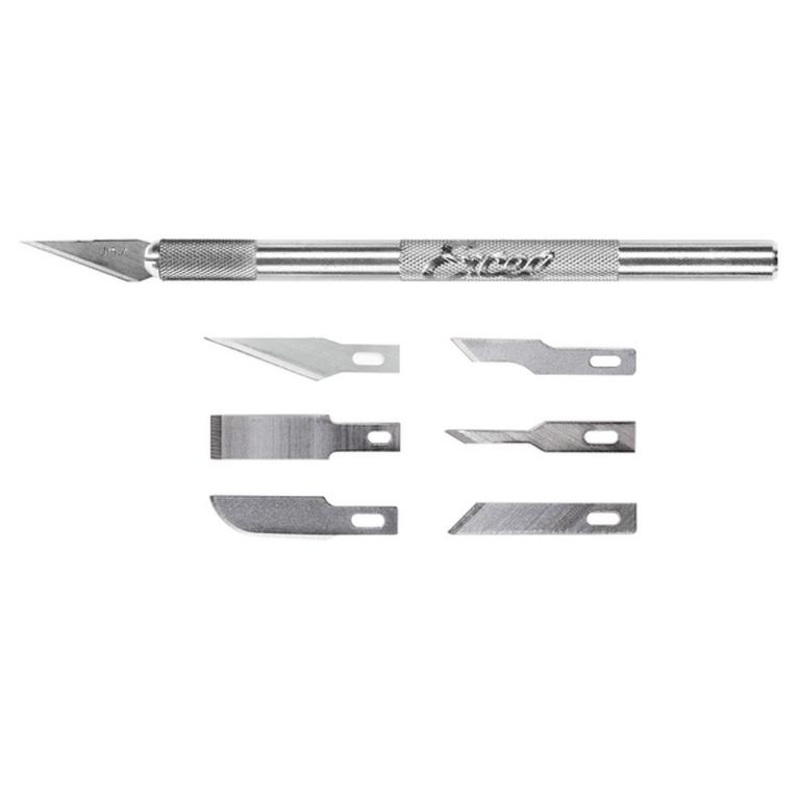 Excel Blades, K1 Knife Handle only with6 Assorted Blades – TUBED