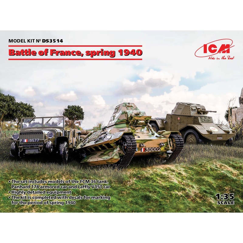 ICM 1:35 Battle of France, Spring 1940 French Combat Vehicles