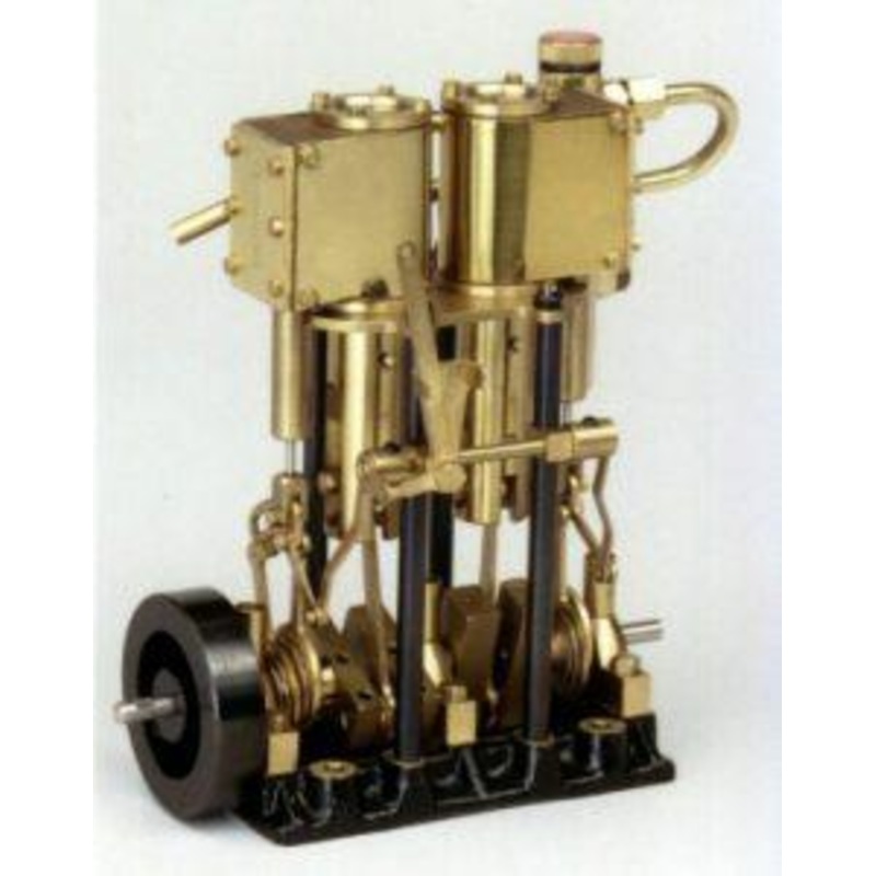 Saito Steam Engine T2DR-L 2 Cyl UprightVertical Double Acting