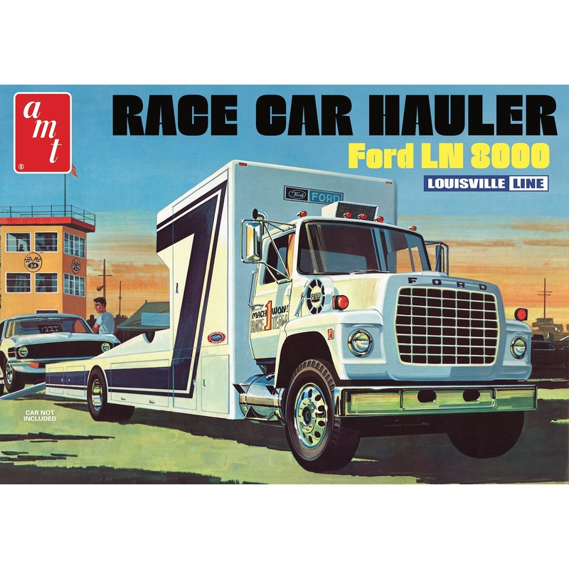 AMT 1:25 Ford LN 8000 Race Car Hauler