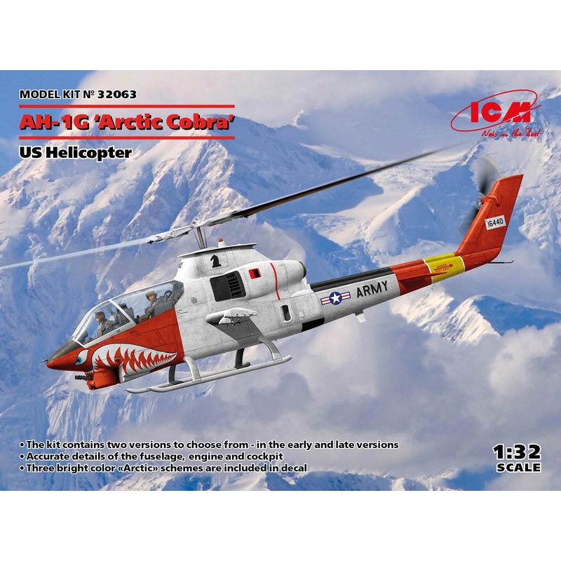 ICM 1:32 AH-1G Arctic Cobra Helicopter
