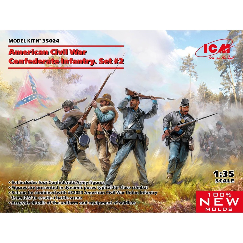 ICM 1:35 US Civil War Confederate Set #2