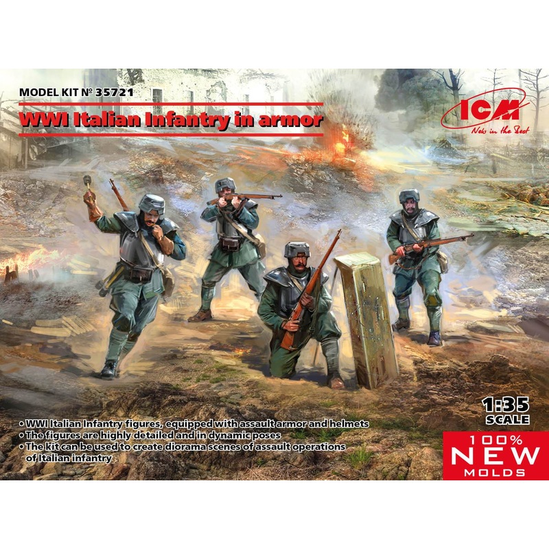 ICM 1:35 WWI Italian Infantry in armour
