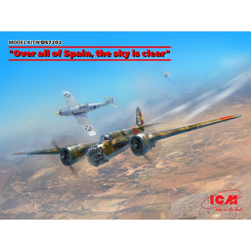 ICM 1:72 Over all of Spain the sky is clear BF109E3 SB2M100