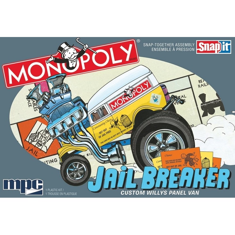 MPC 1:25 Monopoly Jail Breaker Custom Willys Panel (Snap)