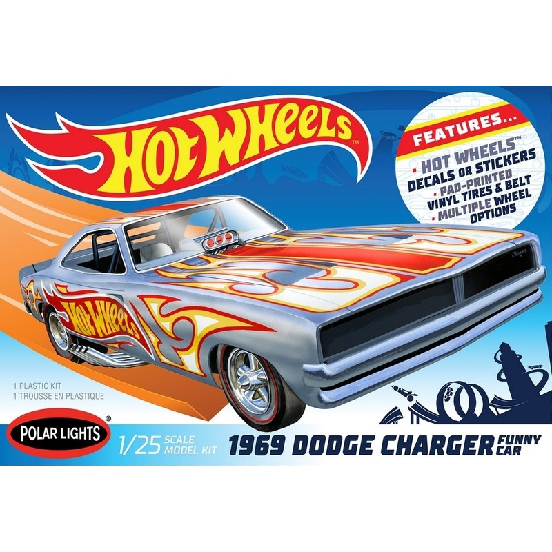 Polar Lights 1:25 1969 Dodge Charger Funny Car Hot Wheels