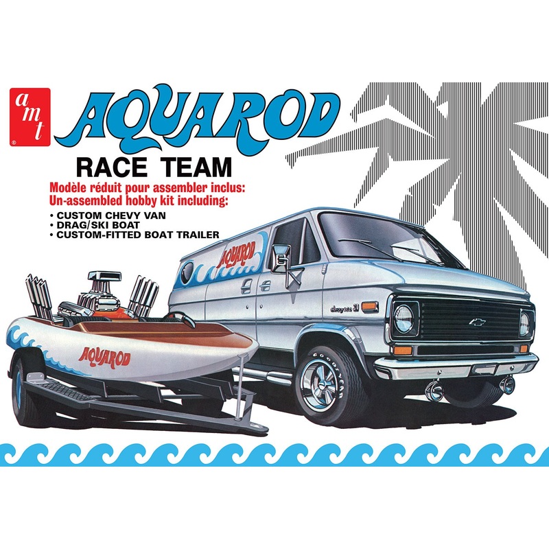 AMT 1:25 Aqua Rod Race Team 1975 Chevy Van
