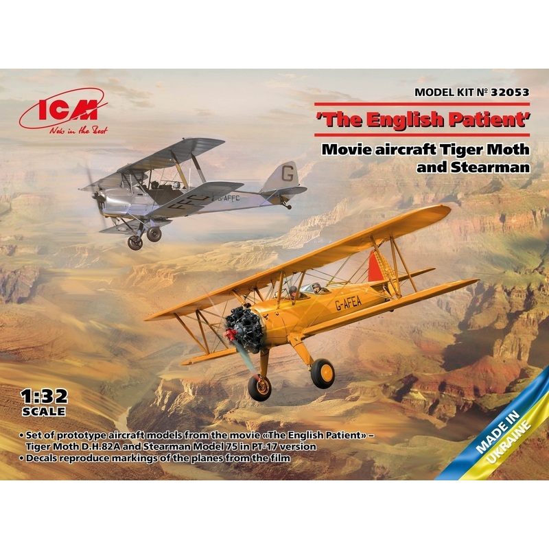 ICM 1:32 The English Patient Movie Aircraft Tiger Moth and Stearman