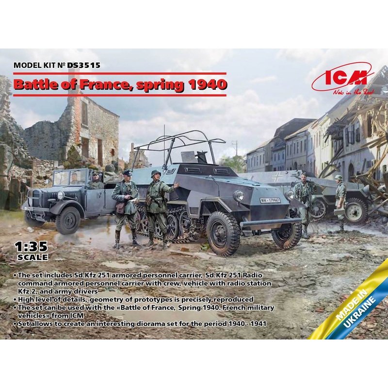 ICM 1:35 Battle of France spring 1940 German Combat Vehicles