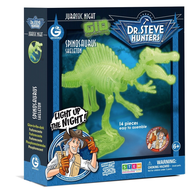 Dr. Steve Hunters Jurassic Night Glow-In-The-Dark Spinosaurus
